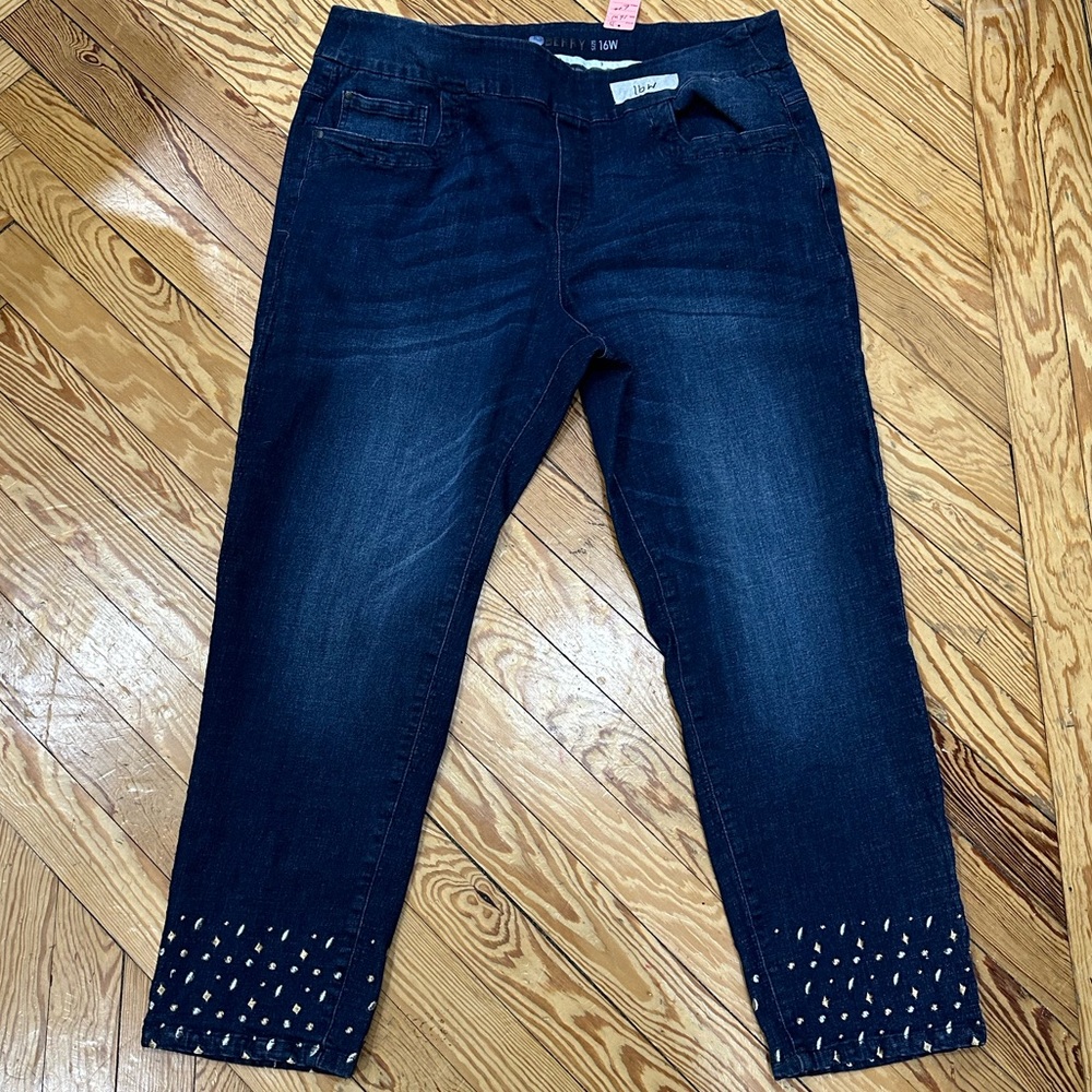 Bluberry Women's Ankle Length Brianna Indigo Denim Size 16